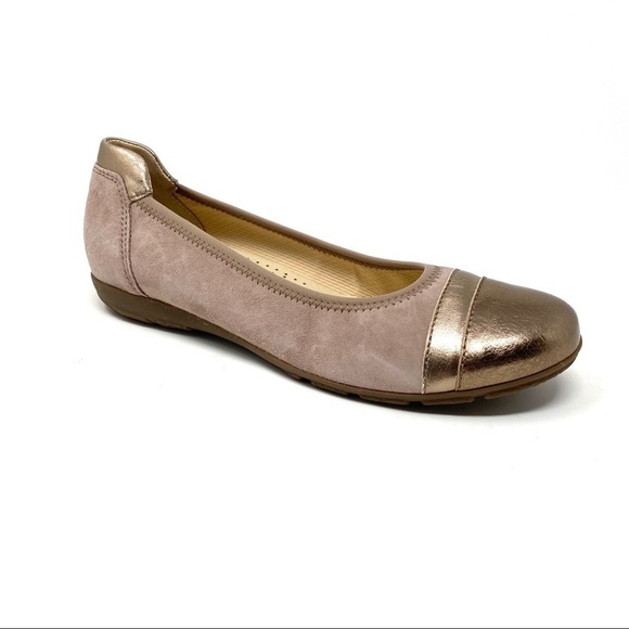 Gabor Natalie English Rose Nubuck ballet flats - Picture 1 of 7